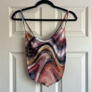 Backless Multicolor Women's Top